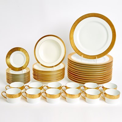 Lot 578 - Group of A. Raynaud and Co. Limoges Porcelain Gilt-Banded Table Wares