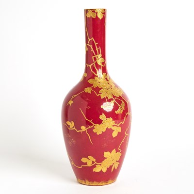 Lot 236 - Faïence Japonisme Sang-de-Boeuf Ground Bottle Vase