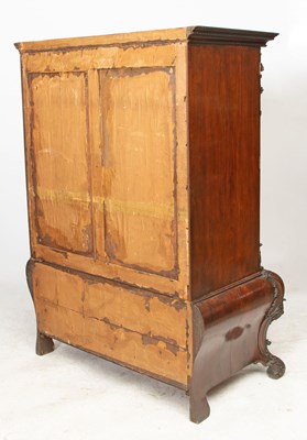 Lot 496 - George II Mahogany Clothes Press, in the manner of Thomas Chippendale