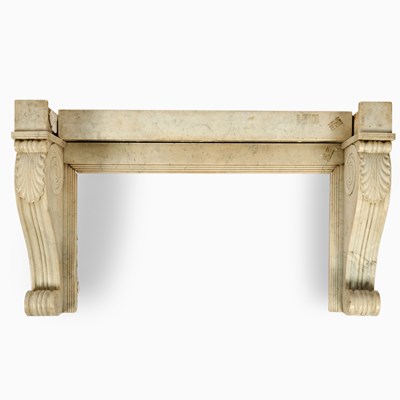 Lot 271 - French Carved White Marble Fireplace Surround