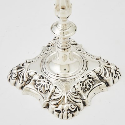 Lot 312 - Pair of George II Sterling Silver Candlesticks