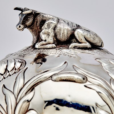 Lot 218 - Tiffany & Co. Sterling Silver Covered Butter Dish