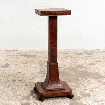 Lot 266 - Stained Oak Veneered Plant Stand