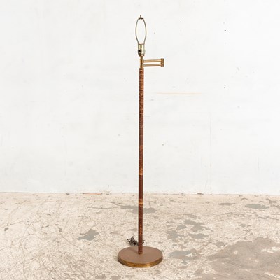 Lot 269 - Brass Swing-Arm Floor Lamp