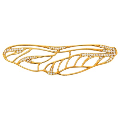 Lot 1155 - Tiffany & Co. Gold and Diamond Dragonfly Wing Brooch