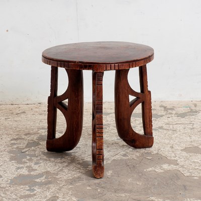 Lot 277 - Painted Carved Wood Side Table