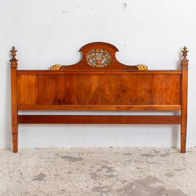 Lot 278 - Gilt Decorated Mahogany Headboard