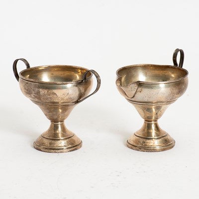 Lot 287 - Weighted Sterling Silver Creamer & Sugar Set