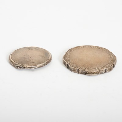 Lot 296 - Two Sterling Silver Mirrored Compacts