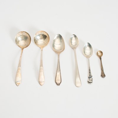 Lot 300 - Assorted Group of Six Sterling Spoons