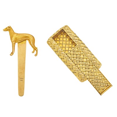 Lot 1279 - Gold Bookmark and Van Cleef & Arpels Pill Box