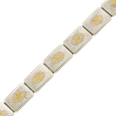 Lot 1031 - Buccellati Silver and Gold Bracelet