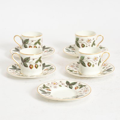 Lot 320 - Set of Four Wedgwood Porcelain Cups and Saucers