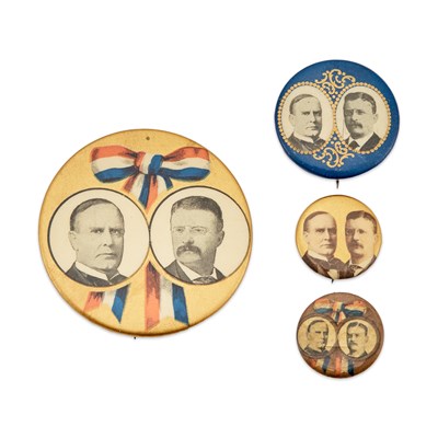 Lot 1021 - Po;itical Collectibles: Roosevelt and McKinley Group