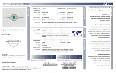 Lot 47 - Platinum, Emerald and Diamond Brooch