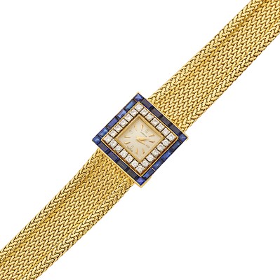 Lot 2330 - Gubelin Gold, Sapphire and Diamond Wristwatch