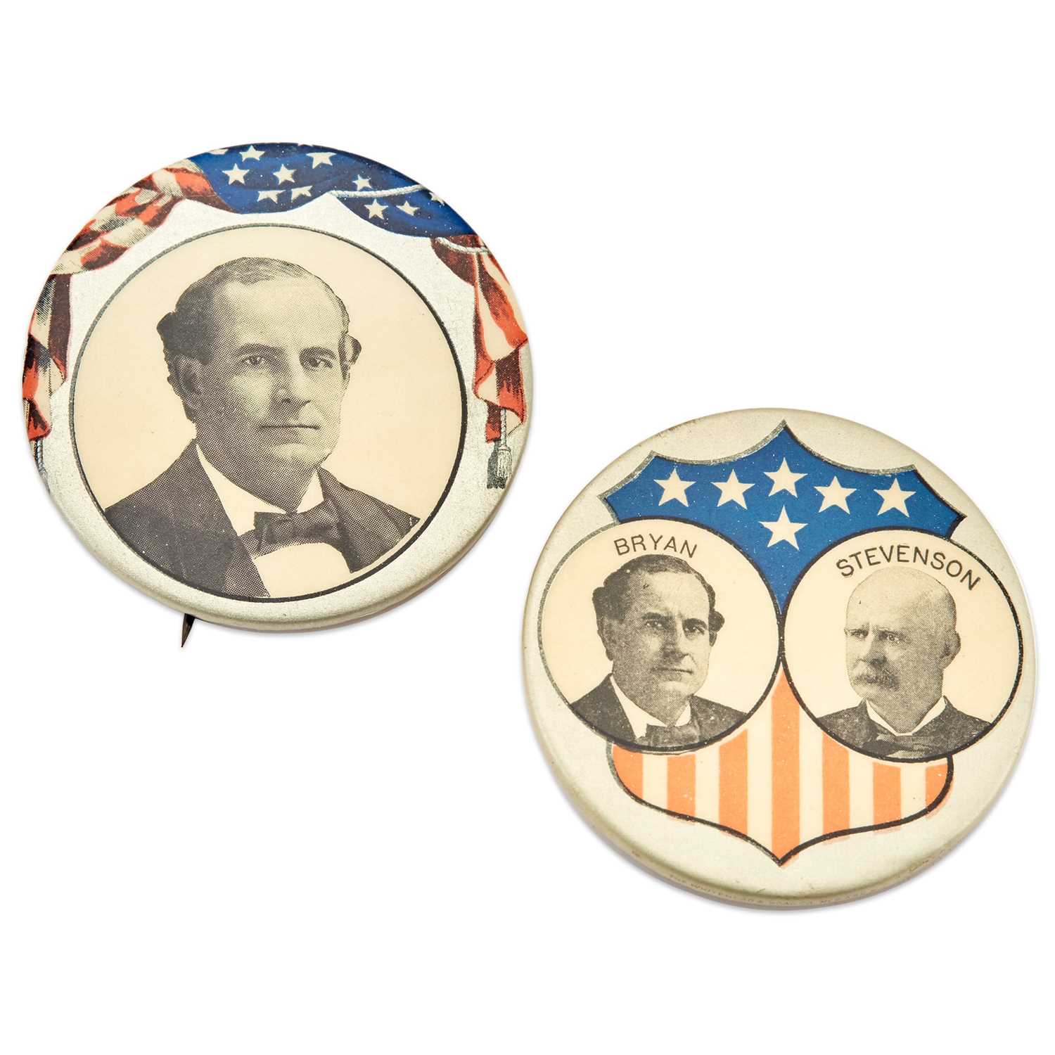 Lot 1026 - Political Collectibles: Bryan and Stevenson Pin Backs