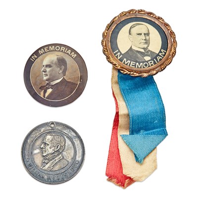 Lot 1012 - Political Collectibles: William McKinley Memoriam Medals