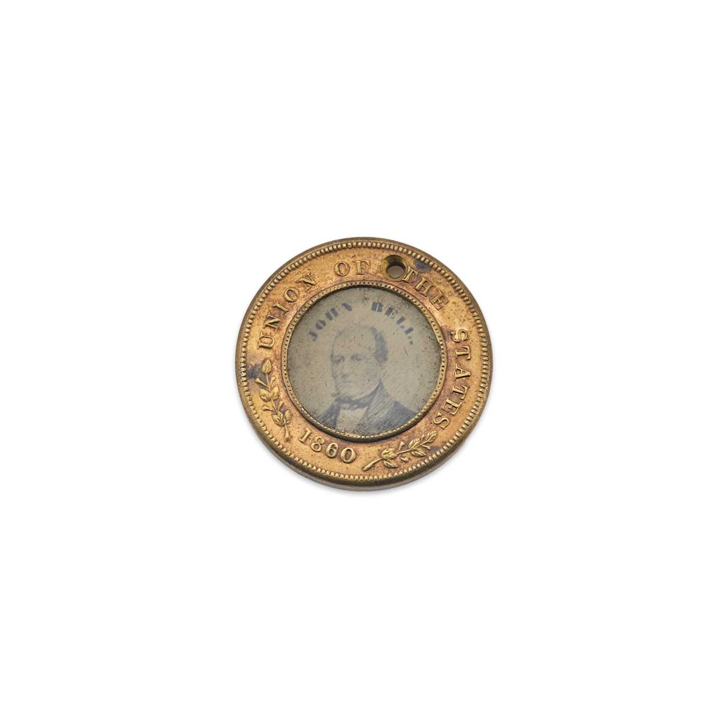 Lot 1006 - Political Collectibles: 1860 Everett and Bell Back-to-Back Ferrotype