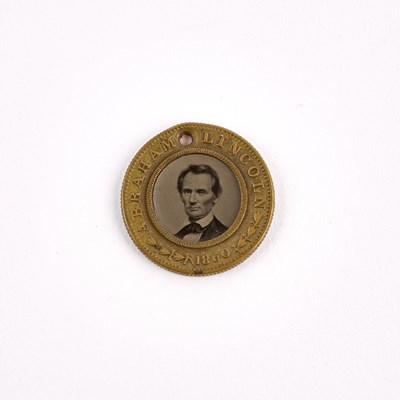 Lot 1003 - Political Collectibles: 1860 Lincoln and Hamlin Back-to-Back Ferrotype