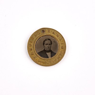 Lot 1003 - Political Collectibles: 1860 Lincoln and Hamlin Back-to-Back Ferrotype