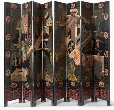 Lot 119 - Chinese Eight Panel Screen