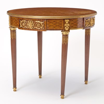 Lot 322 - Louis XVI Style Gilt-Bronze Mounted Kingwood Marquetry Center Table