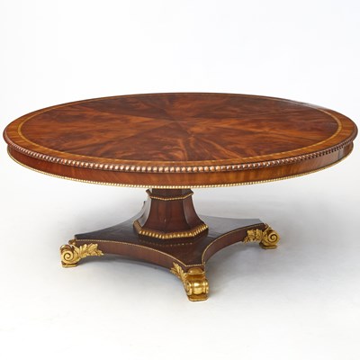 Lot 206 - Regency Style Parcel-Gilt Mahogany Dining Table