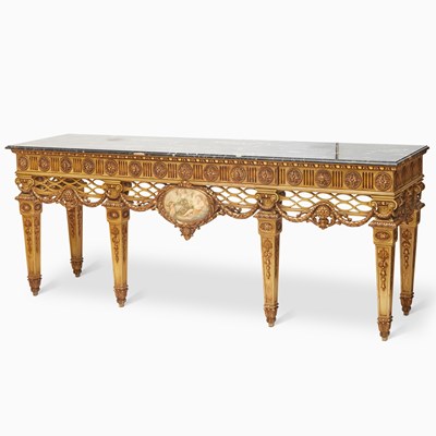 Lot 332 - Louis XVI Style Gilt Painted Console Table