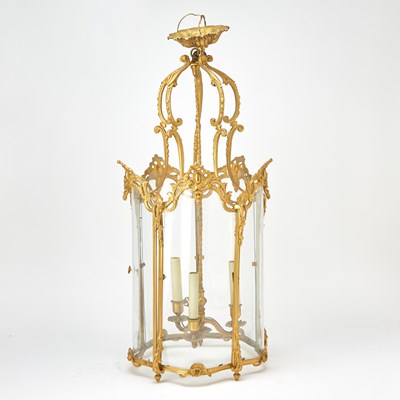 Lot 618 - Louis XV Style Gilt-Bronze Hall Lantern