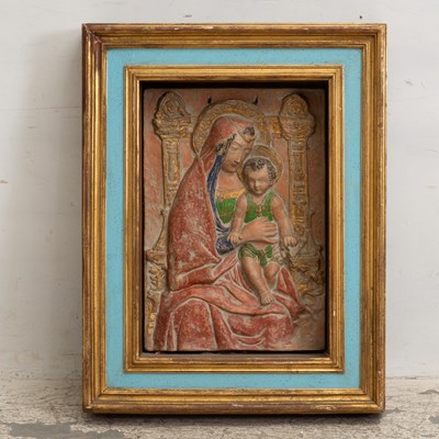 Lot 272 - Renaissance Style Composition Plaque of the Virgin and Child