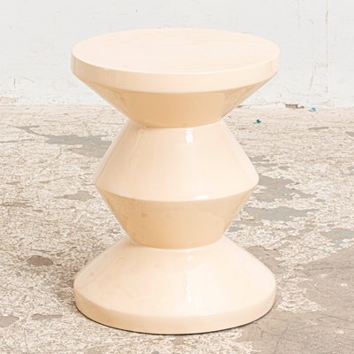 Lot 190 - Pols Potten White Lacquered Zig Zag Stool