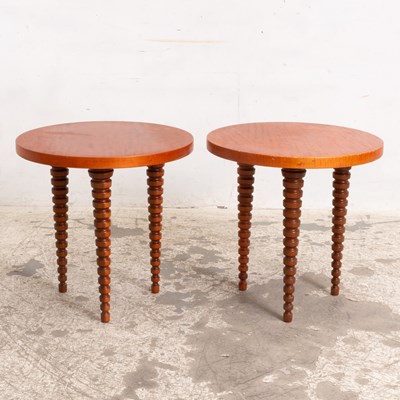 Lot 84 - Pair of Fruitwood Occasional Tables