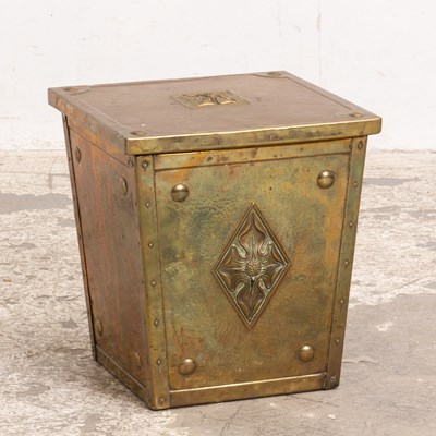 Lot 80 - Brass Covered Coal Box