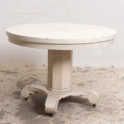 Lot 71 - White Painted Wood Dining Table