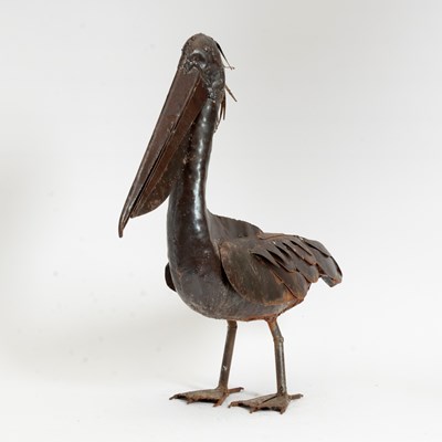 Lot 75 - Weathered Sheet Metal Figure of Pelican