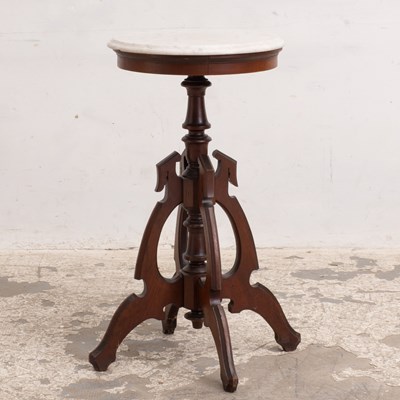 Lot 332 - American Marble Top Walnut Stand