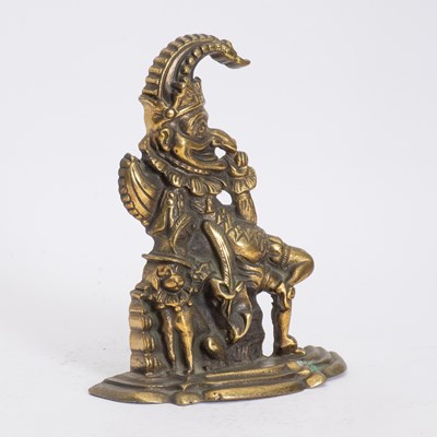 Lot 208 - Brass Pulcinella-Form Figural Door Stop