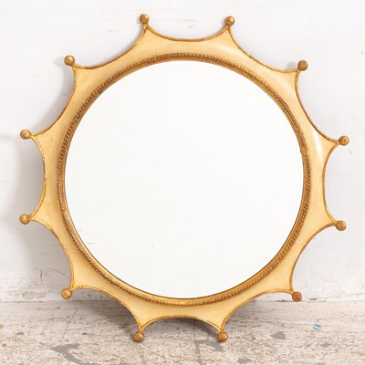 Lot 90 - Painted and Parcel-Gilt Tôle Mirror