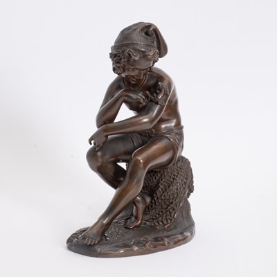 Lot 212 - French Patinated Bronze Figure of a Neapolitan Fisher Boy