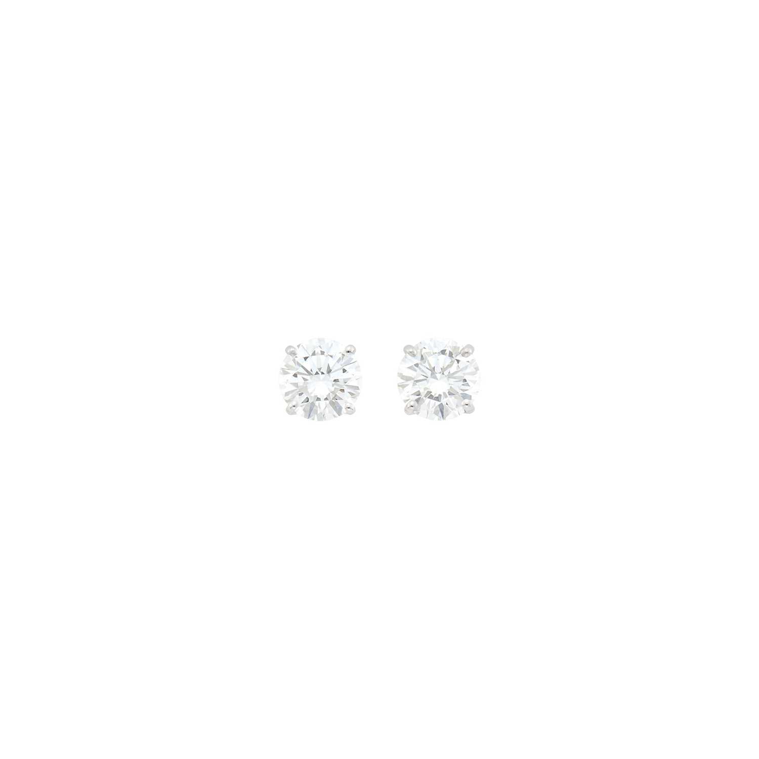 Lot 70 - Pair of White Gold and Diamond Stud Earrings