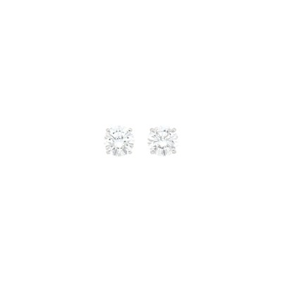 Lot 70 - Pair of White Gold and Diamond Stud Earrings