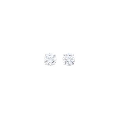 Lot 117 - Pair of White Gold and Diamond Stud Earrings