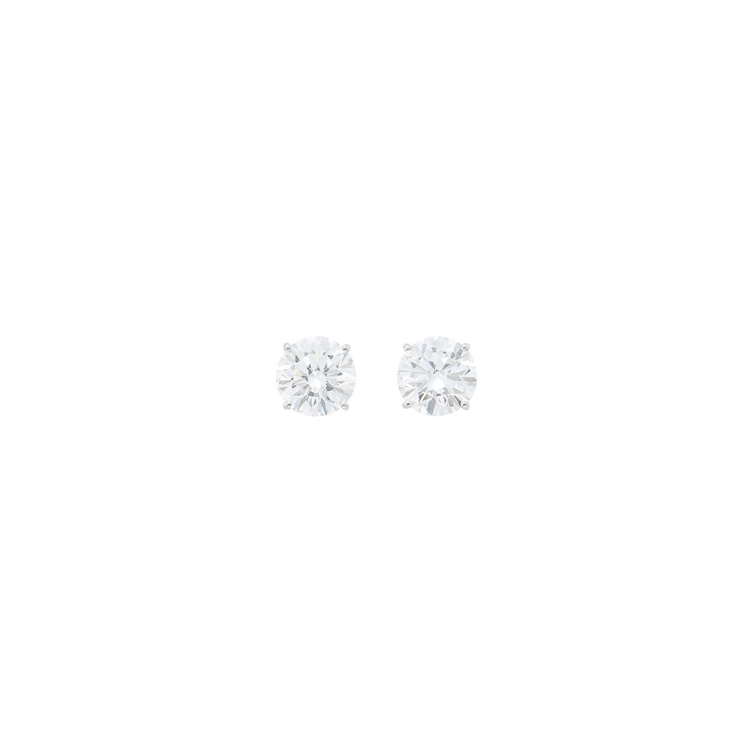 Lot 138 - Pair of White Gold and Diamond Stud Earrings