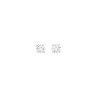 Lot 53 - Pair of White Gold and Diamond Stud Earrings