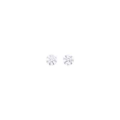 Lot 136 - Pair of White Gold and Diamond Stud Earrings