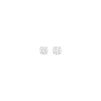 Lot 28 - Pair of White Gold and Diamond Stud Earrings