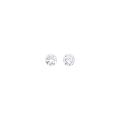 Lot 67 - Pair of White Gold and Diamond Stud Earrings