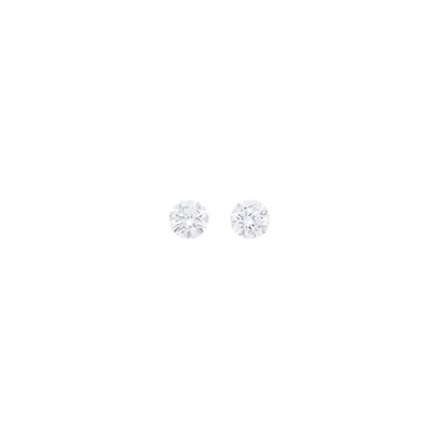 Lot 127 - Pair of White Gold and Diamond Stud Earrings