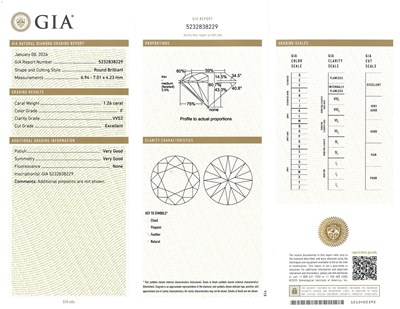 Lot 127 - Pair of White Gold and Diamond Stud Earrings